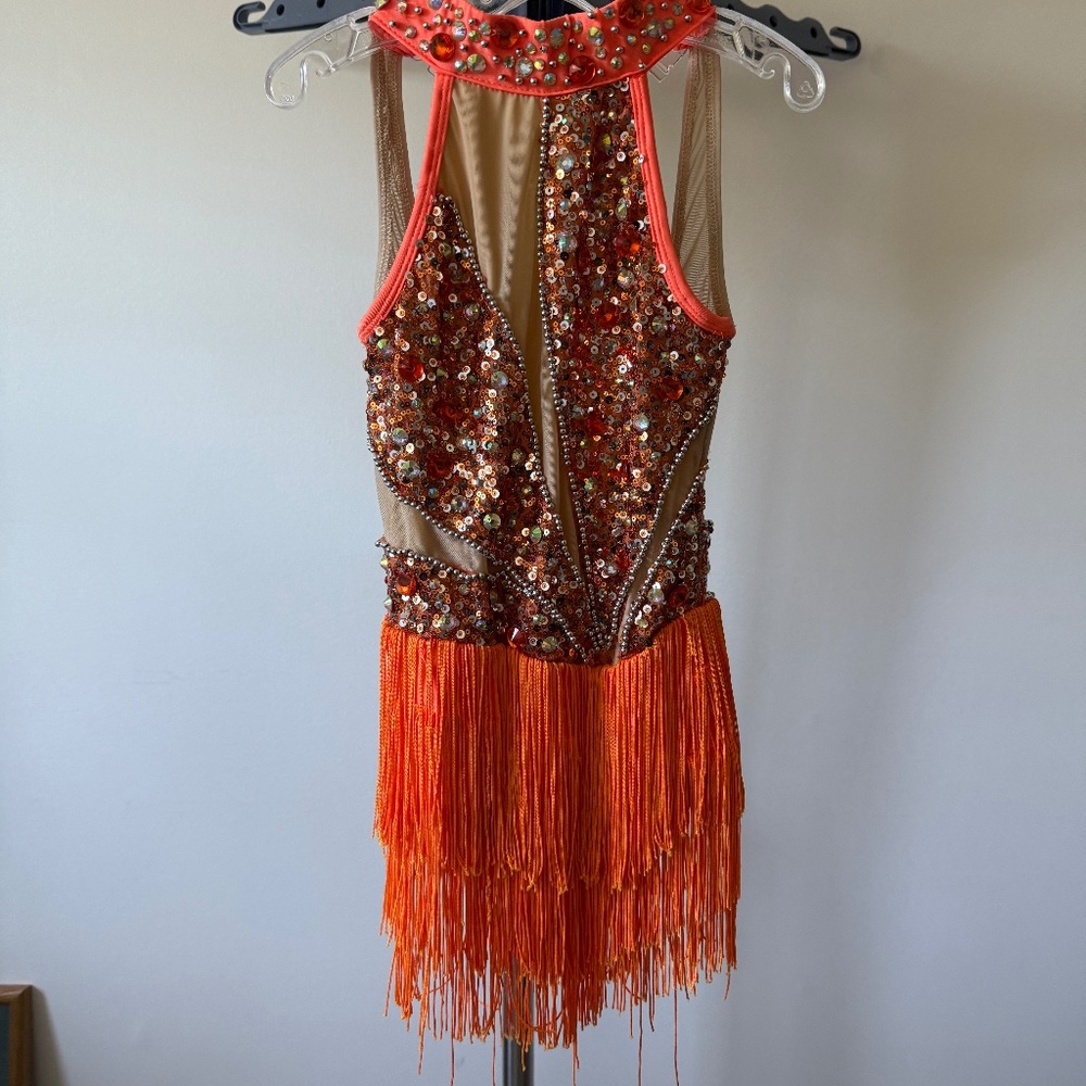 Glamour Costume - Orange Fringe MC